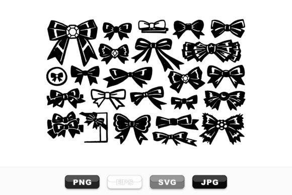 Decorative Bow Silhouette Set: A Designer's Guide to Elegant Branding