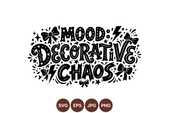 Decorative Chaos Mood SVG: Energetic Typography for Bold Projects
