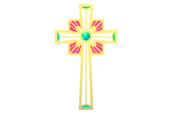 Decorative Cross with Gemstones: A Catholic Design Essential