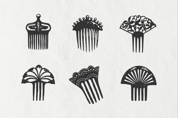 Elevate Your Designs with Decorative Comb Illustration Vectors
