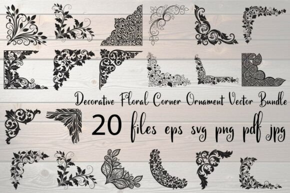 Elevate Your Designs with Ornate Floral Corners