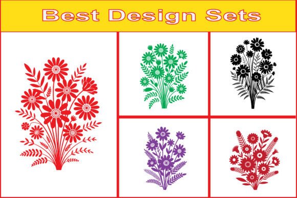 Elevate Your Projects with the Floral Bouquet Decorative Vector Set