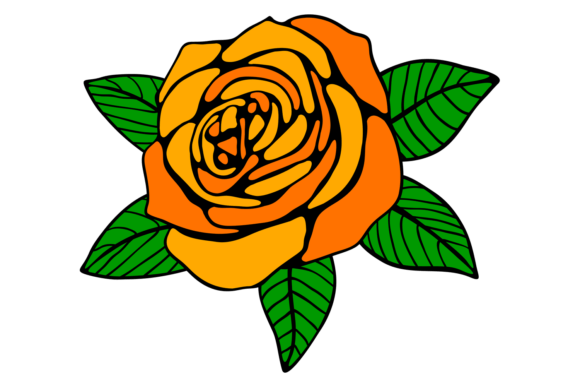 Orange Rose Flower: A Decorative Petal Bot for Bold Branding