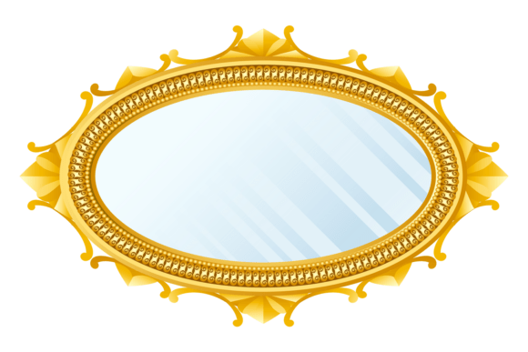 Ornate Golden Frame Mirror: A Vintage Decorative Accent