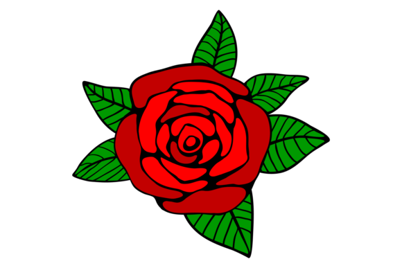 Red Rose Patch: A Decorative Garden Flower for Bold Design