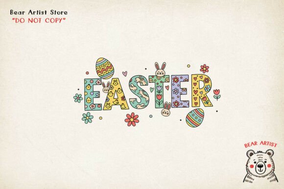 Spring Into Creativity: Easter Decorative Letters – PNG