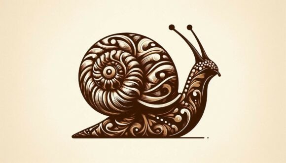 The Sepia Decorative Snail: A Touch of Artisan Charm