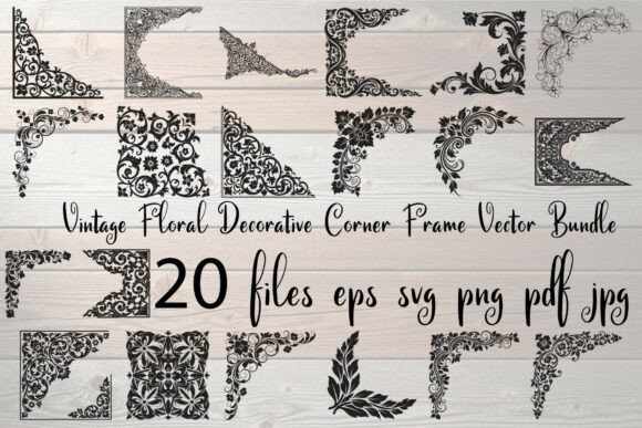 Timeless Elegance: The Vintage Floral Decorative Corner Frame Collection